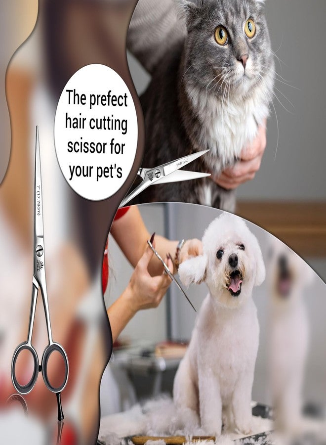 ARSUK Dog Grooming Shears 7-Inch - Professional Japanese Stainless Steel Pet Grooming Scissors for Pets, Sharp Dog Hair Scissors with Fix Screw, Ergonomic Handle & Comfort Grip, Pet Grooming Supplies - Image 3