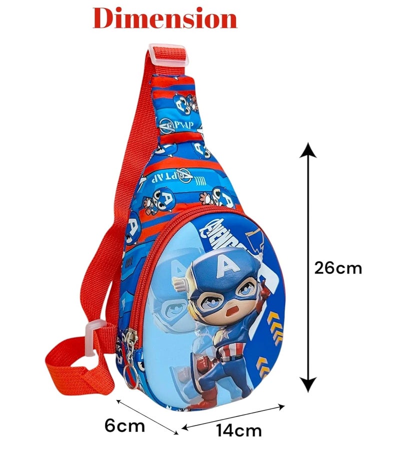 Tera13 3D Chest Sling Bag, Travel Hiking Crossbody Bag For Boys & Girls (Pack Of 1) Best Birthday Gift For Kids Cheast Bag With Adjustable Strap For Outdoor, Travel, Picnic, Hiking, Cycling - Image 2