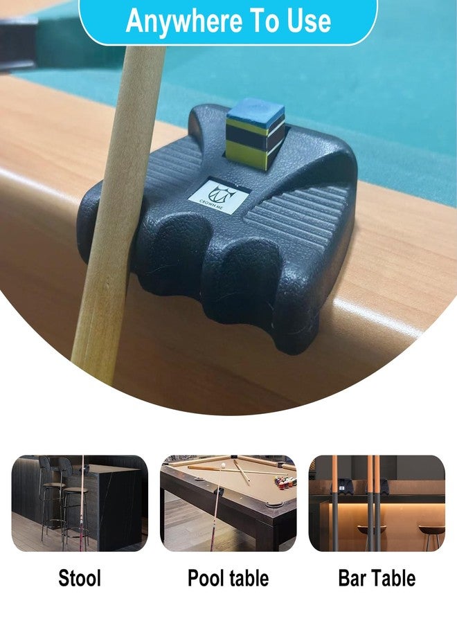 CROWN ME Weighted pool cue stick holder, billiard cue stick holder, billiard chalk holder, 2PCS Weighted 3-Cue pool cue holder. - Image 4