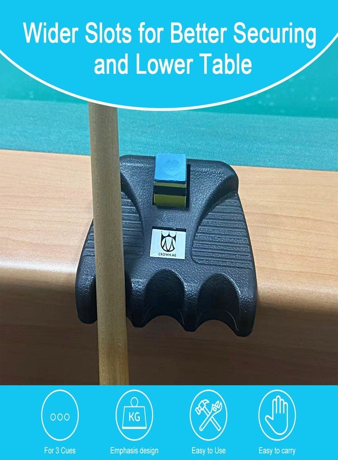 CROWN ME Weighted pool cue stick holder, billiard cue stick holder, billiard chalk holder, 2PCS Weighted 3-Cue pool cue holder. - Image 2