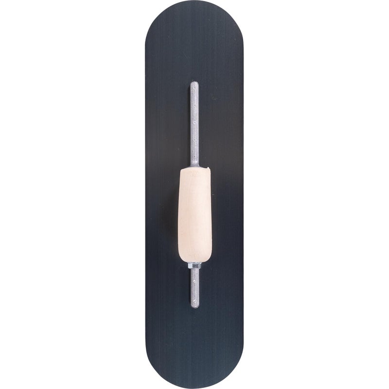 MARSHALLTOWN QLT by MARSHALLTOWN Pool Trowel, 20 Inch Blue Steel Blade, Wood Handle, 12 Rivets, Short Aluminum Alloy Mounting, Made in the USA, PT205B - Image 3