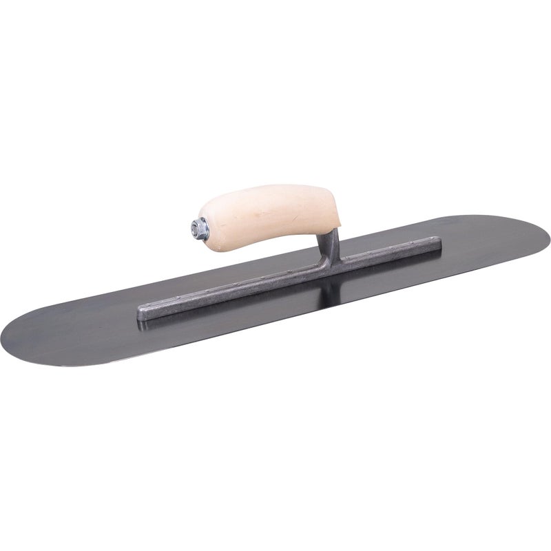 MARSHALLTOWN QLT by MARSHALLTOWN Pool Trowel, 20 Inch Blue Steel Blade, Wood Handle, 12 Rivets, Short Aluminum Alloy Mounting, Made in the USA, PT205B - Image 5