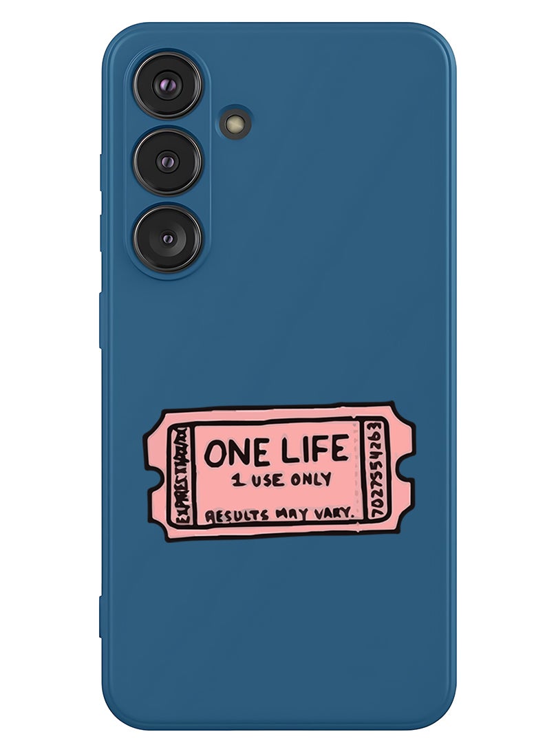 Theodor Protective Slim Fit Case Liquid Silicone Cover with Full Body Protection Anti-Scratch Shockproof Case For Samsung Galaxy S25 (Blue) - One life  - Image 1