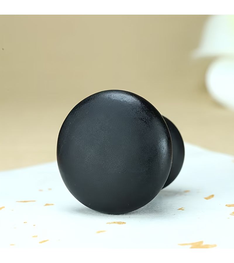 2pcs Black Mushroom Head Basalt Hot Stone Massage Set For Face Spa - Image 5