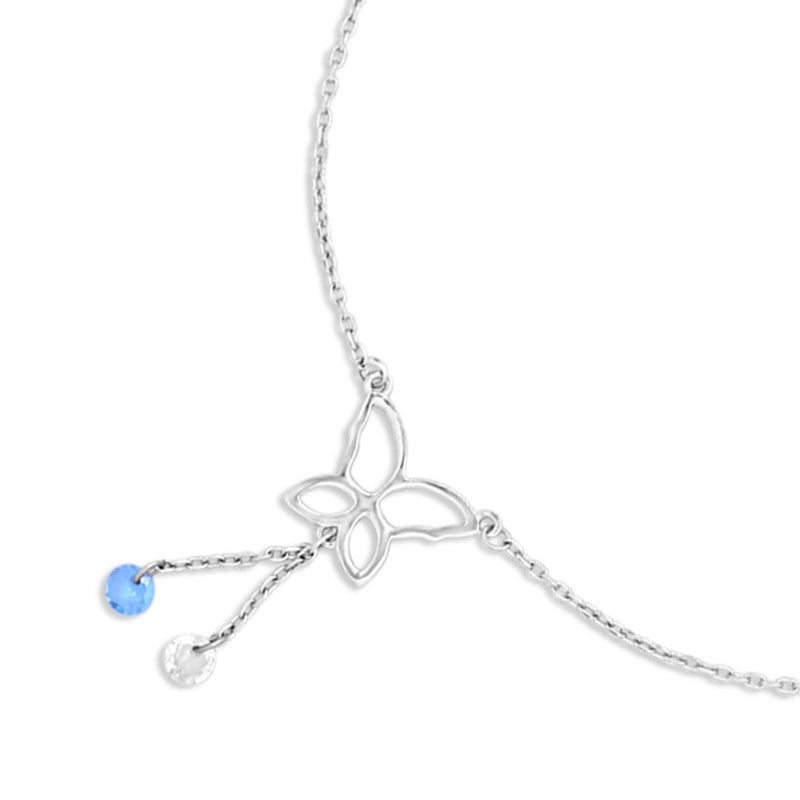 Zavya 925 Sterling Silver Cubic Zirconia CZ Drop Adjustable Rhodium Plated Chain Anklet (Pair) | Gift for Women & Girls | With Certificate of Authenticity & 925 Hallmark - Image 5