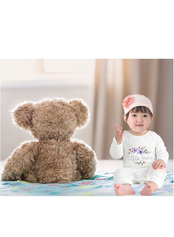 Newborn Baby Girl Clothes Set, Onesie Romper Bodysuit with Floral Hat, Adorable Infant Floral Overall Sleepsuit, Fits 6-9 Months, Cute Outfit - Image 1