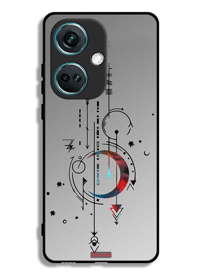 Tolwak OnePlus Nord CE3 Protective Case Cover Moon And Arrows Art Pattern - Image 1