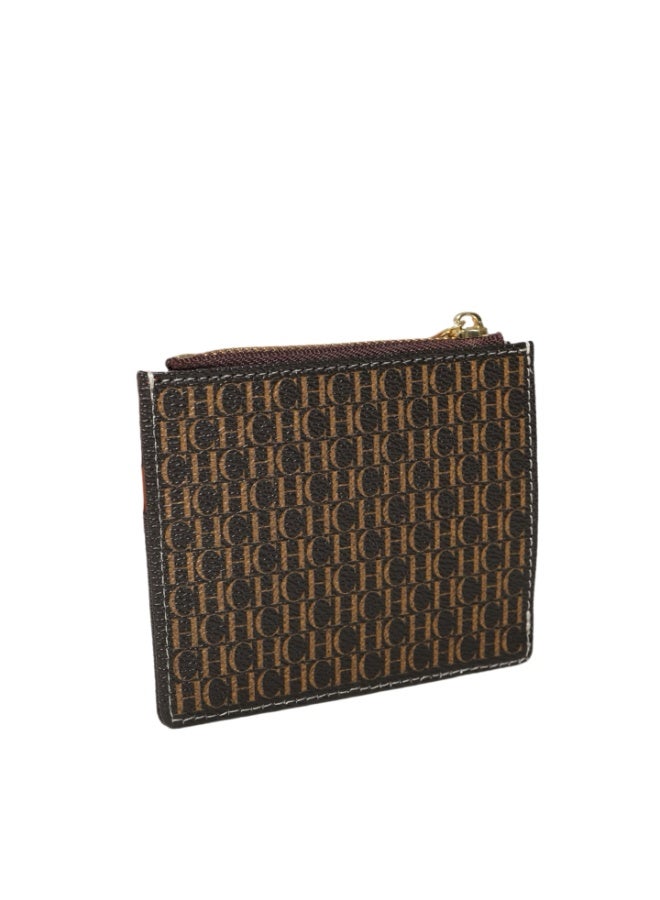 CAROLINA HERRERA Coffee Card Holder with Zip Closure Slim Portable & Comfortable Unisex Gift Box for Cards Cash Daily Commute - Image 3