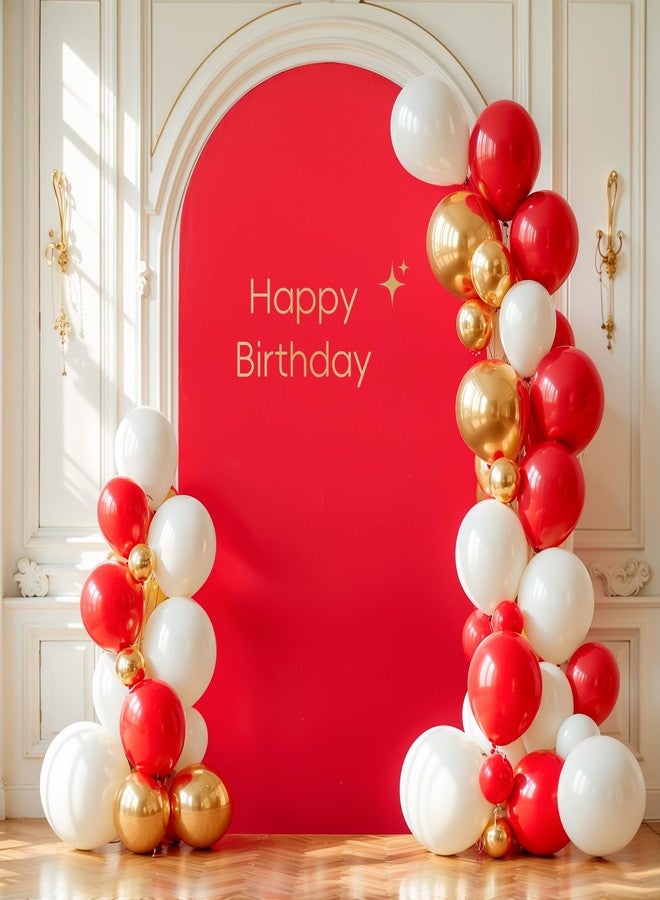Shillance Red Arch Backdrop Cover 6ft Spandex Wedding Balloon Stretchy Arch Backdrop for Valentines Photo, Party, Ceremony, Birthday Party, Baby Shower, Anniversary Decorations - Image 5