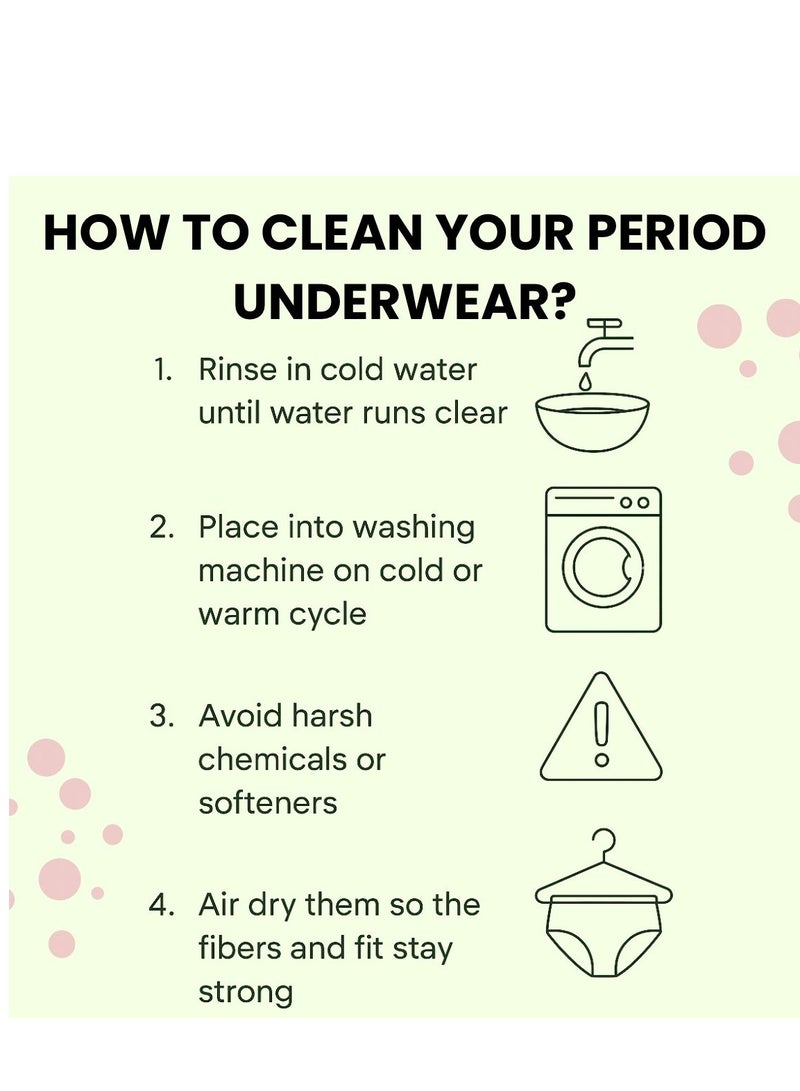 bodi fresh High Waist Seamless Period Underwear Leakproof Teens, Postpartum - Heavy Flow, Nude Beige - Pack of 3 - Image 5