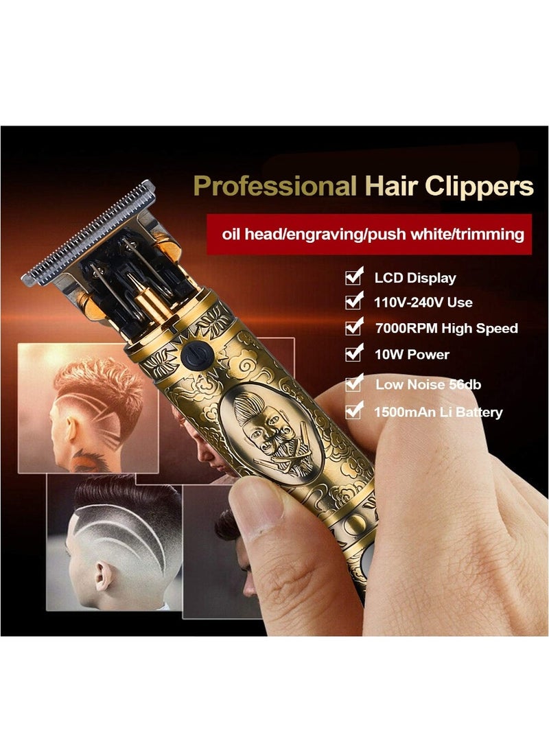 R.VIHAN - R.VIHAN Professional Hair Clipper RV-985A USB Charging Hair Trimmer 5V 1200ma Power 5W with Three Comb Attachment Professional Hair and Beard Shaver for Men Wireless Portable Grooming Kit Rechargeable Hair Clipper Trimmer for Personal and Professional Use - Image 1