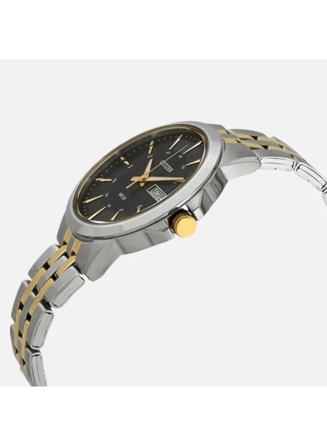Citizen Men's Quartz Watch BF2018-52E, Two-Tone Stainless Steel, Black Textured Dial, Day-Date - Image 3