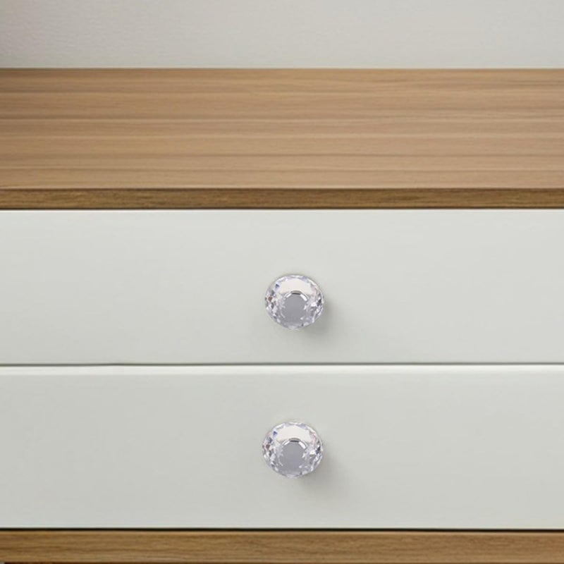 4pcs Crystal Cabinet Knobs Glass Drawer Pulls 30mm Single Hole Handles for Kitchen Wardrobe Cupboard Furniture - Image 4