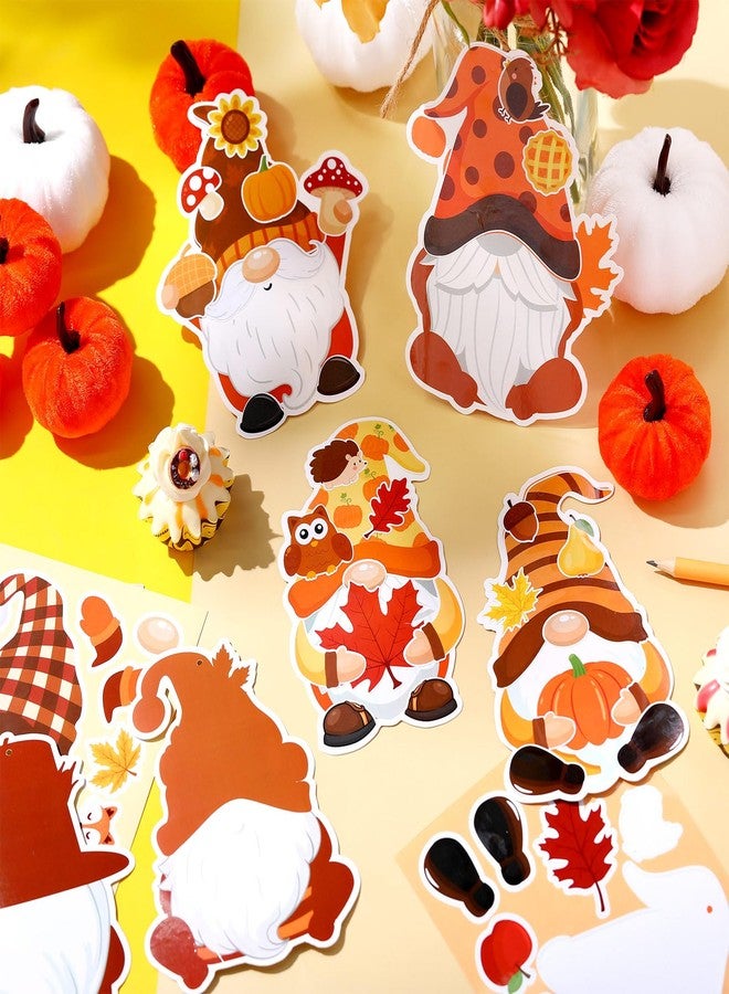 Containlol 48 Packs Fall Craft Kits for Kids DIY Autumn Gnome Craft Preschool Art Craft Set Make Your Own Gnome Craft Fall Gnome Ornament Kit for Kids Thanksgiving Classroom Favors Activities - Image 4
