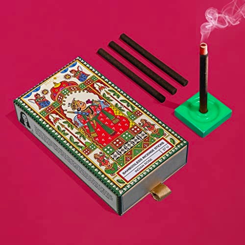 PHOOL Luxury Incense Bambooless Incense Sticks | Indian Rose Dhoop Sticks for Pooja, Meditation & Aarti | Natural Chemical-Free Smokeless Agarbatti | Free Dhoop Holder | Eco-Friendly | Pack of 27 - Image 3