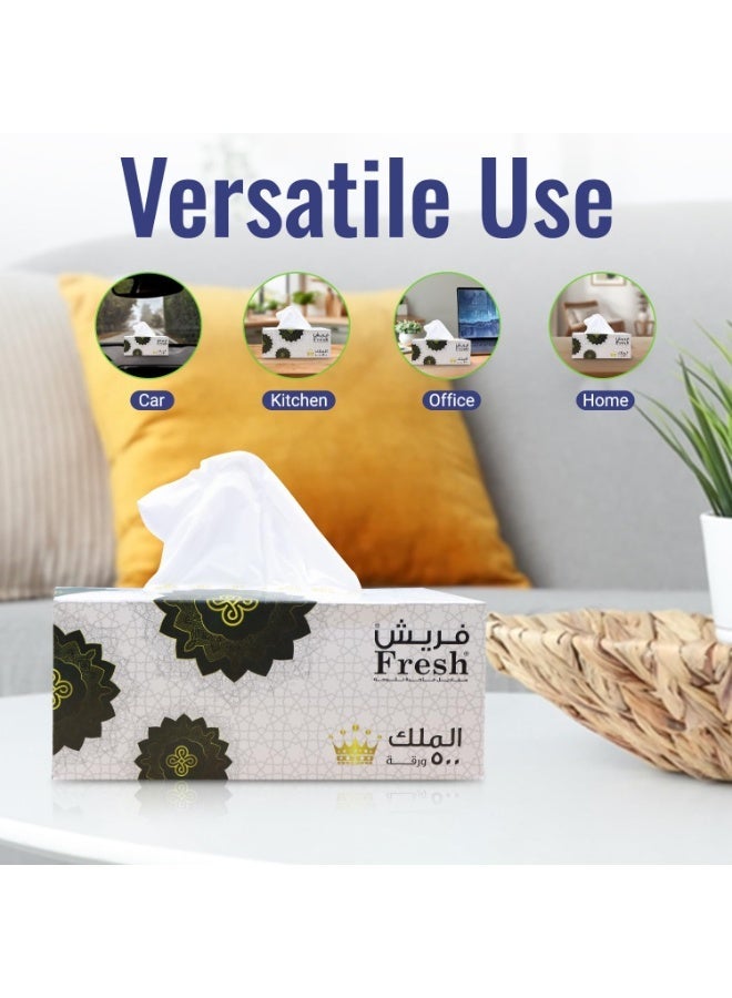 إس إن إتش باكينج علبة مناديل وجه جديدة، تحتوي على 30 علبة، كل علبة تحتوي على 500 ورقة × طبقتين، بإجمالي 15000 ورقة. - Image 4