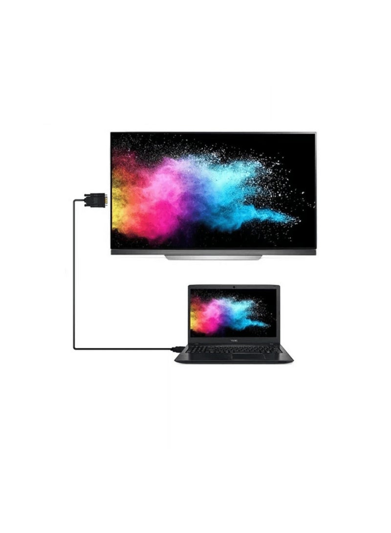 فوجيشكا كيبل HDMI إلى VGA بطول 1.8 متر – محول عرض من HDMI إلى VGA للشاشات والبروجكتر - Image 4