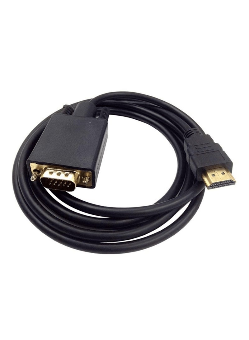 Bright HDMI to VGA Cable 1.8M 1080P Full HD – HDMI Male to VGA Male Converter Adapter for Monitor, Projector, PC, Laptop & HDTV – Plug & Play - Image 4