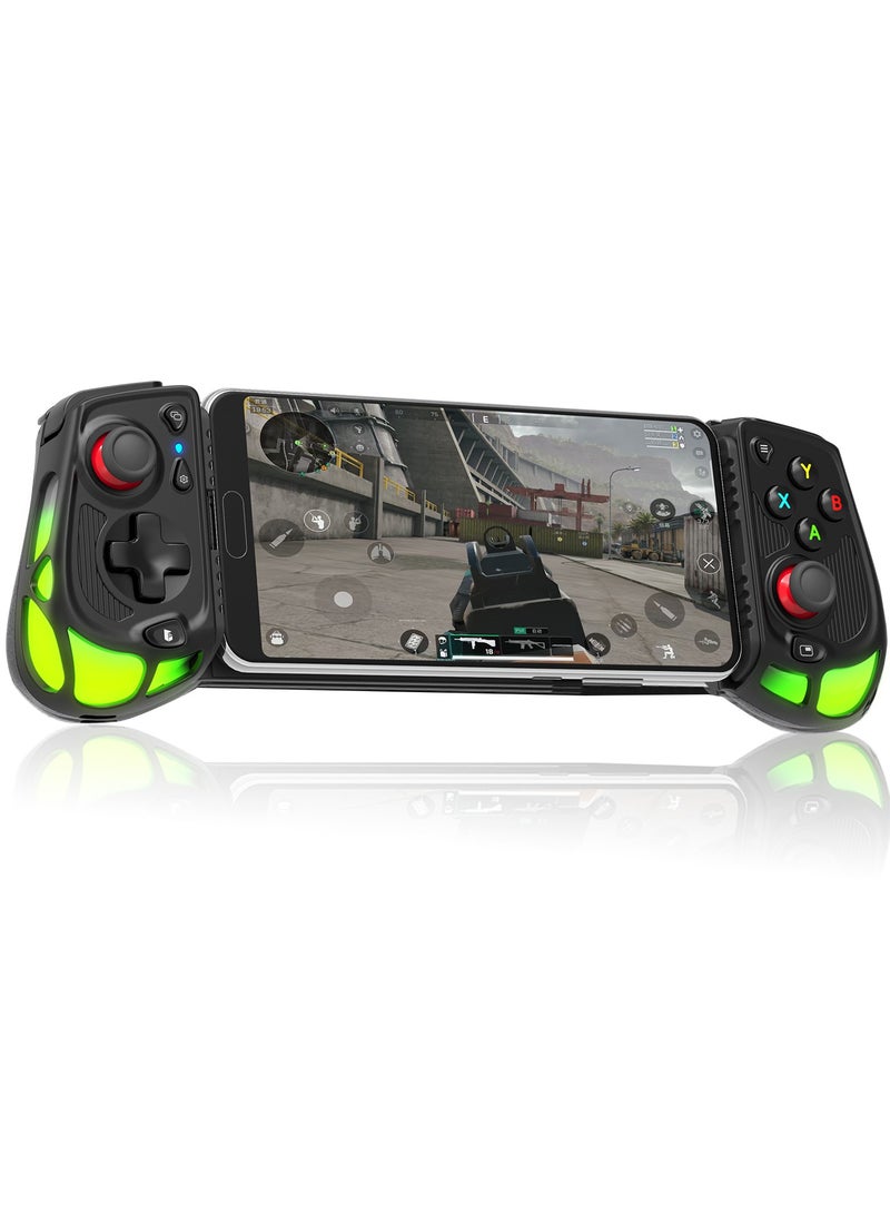 Gamwing Classic Stretch Gamepad Gamwing AB05 Type-C Mobile Gaming Controller Support Systems Android, iOS, Stretched Length:4.8inch~8.7inch, 131g Lightweight, Dual Hall Effect Joysticks, Zero Drift, No Slip, Dual-Mode Hall Triggers Linear, Customizable RGB Lighting, Charging pass-through supports playing while charging. - Image 1