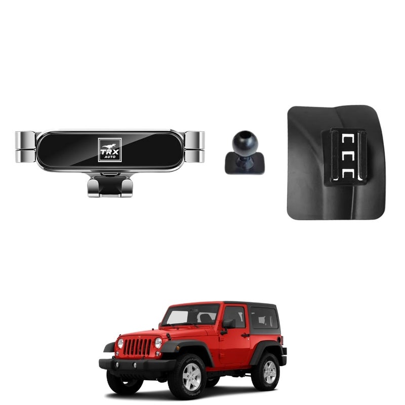 TRX AUTO Phone Holder Mount With Gravity Phone Holder For Jeep Wrangler JK 2008 To 2017 | Jeep Wrangler Accessories 2016 | Mobile Holder - Image 1