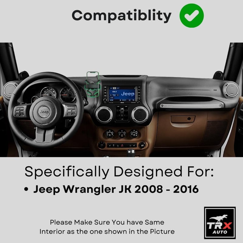 TRX AUTO Phone Holder Mount With Gravity Phone Holder For Jeep Wrangler JK 2008 To 2017 | Jeep Wrangler Accessories 2016 | Mobile Holder - Image 3