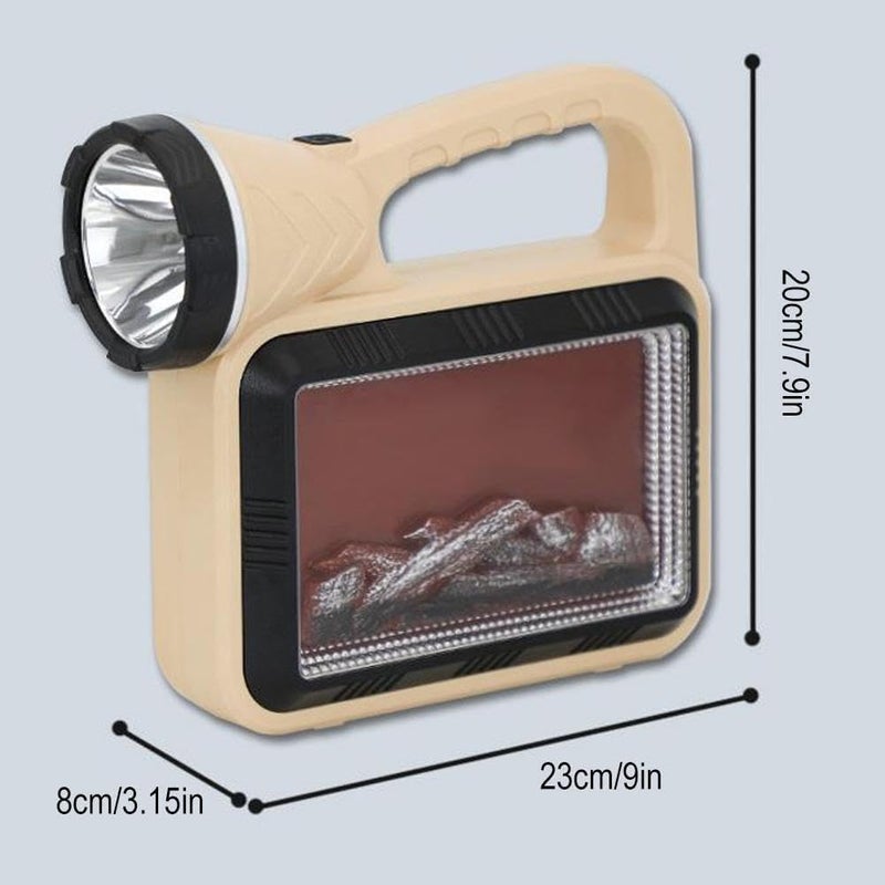 PIKFOS PIKFOS Solar Spotlights Searchlight with Cob Light 4 Modes Ipx5 Waterproof Abs Rechargeable Spotlight high Lumens Led Spot Lights Handheld Large Flashlight Super Bright  - Image 2