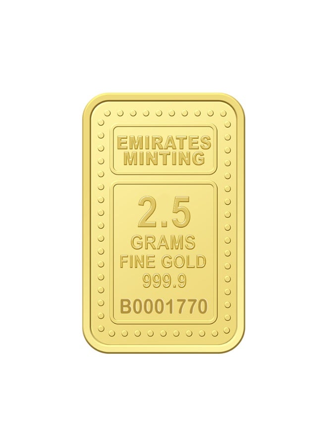 الإمارات مينتنج الإمارات مينتينج سبيكة ذهب 2.5 جرام - تصميم المبنى التراثي الإماراتي - نقاء 999.9  - Image 2