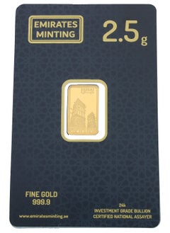 EMIRATES MINTING Emirates Minting 2.5 Grams UAE Heritage Building Gold Bar 999.9 Purity  - Image 1