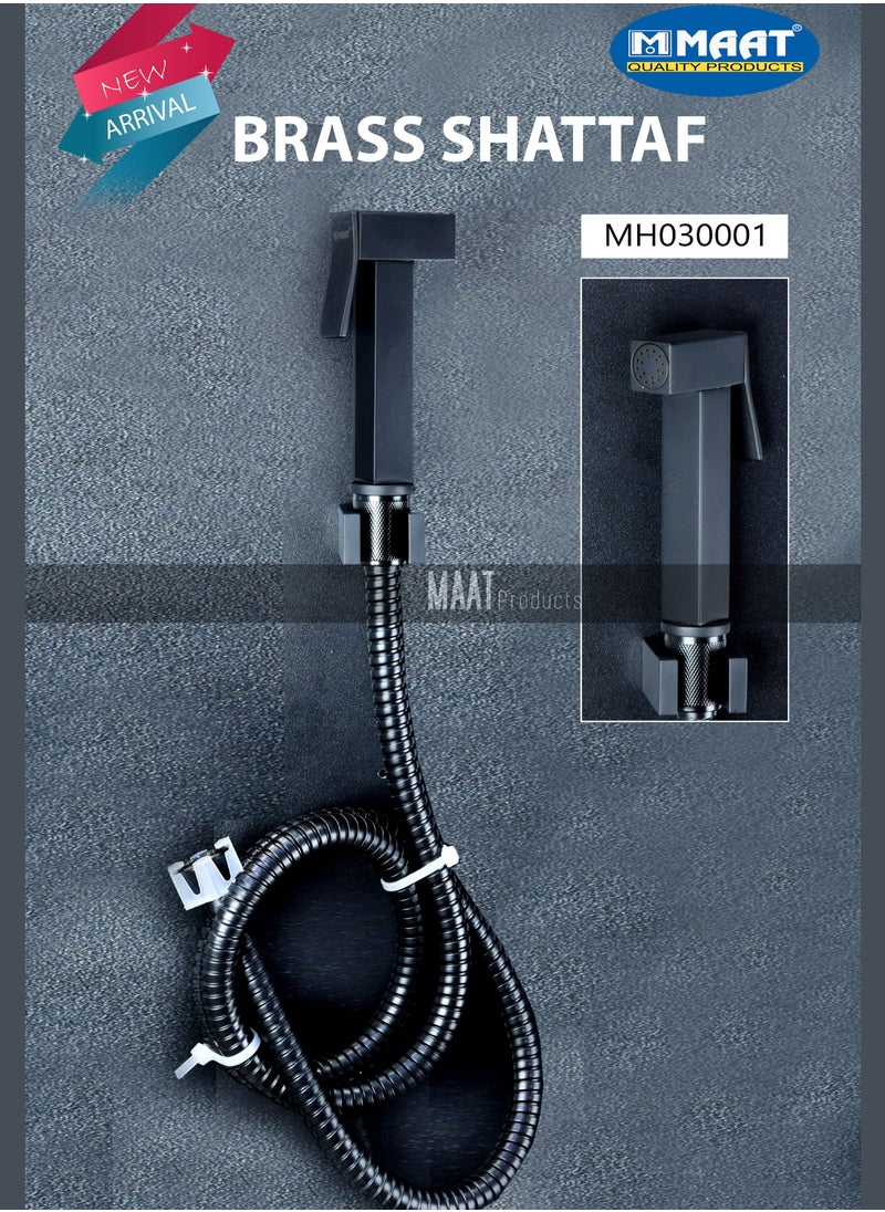 Full Brass Complete Shattaf Set With SS 1.2m Hose and Bracket