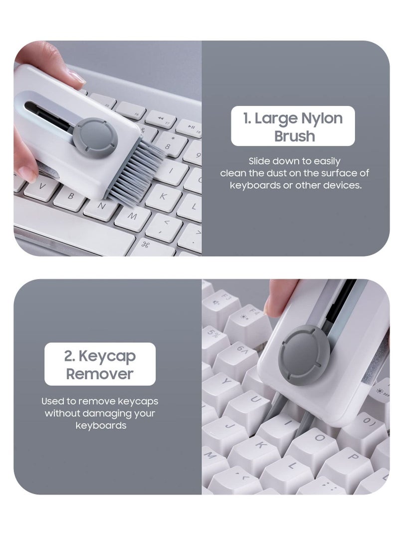 YQbest - 6-in-1 Keyboard Cleaner Laptop Screen Electronic Kit with Soft Brush Keycap Puller for Airpod PC Monitor TV Earbud Phone Computer - Image 1