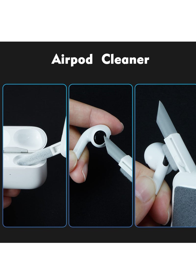 YQbest - 6-in-1 Keyboard Cleaner Laptop Screen Electronic Kit with Soft Brush Keycap Puller for Airpod PC Monitor TV Earbud Phone Computer - Image 1