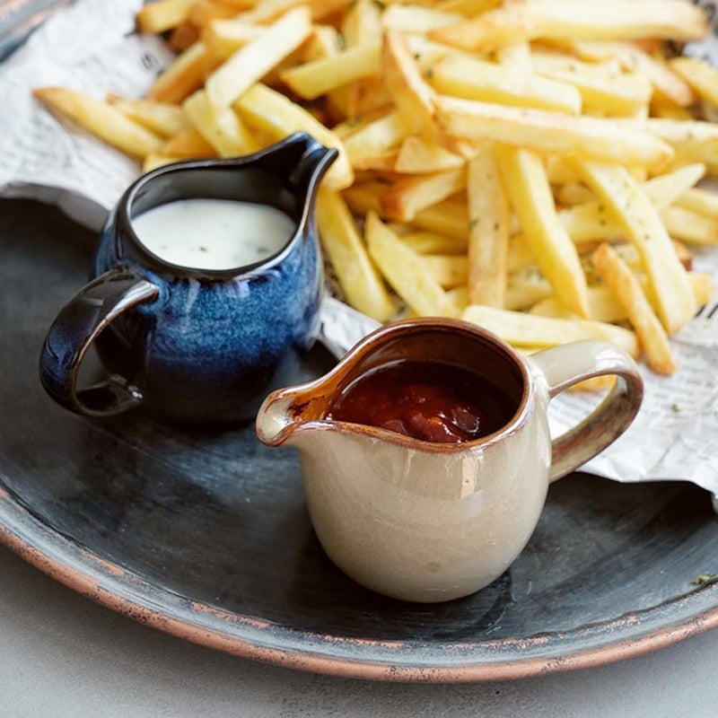 LINWIN 4 Pack 3 Oz Small Creamer Pitcher, Creamer Cup with Handle, Ceramic Milk Jug for Coffee Milk Sauces Salad, Freezer Safe & Microwave - Image 3