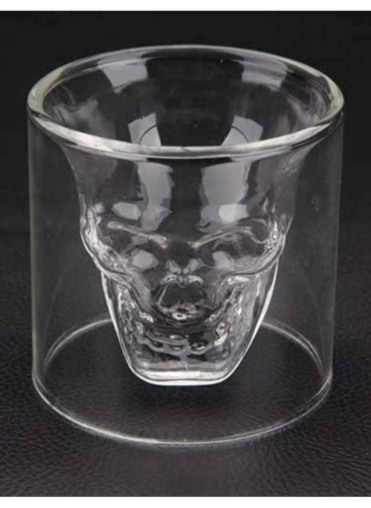 Double Layer Crystal Skull Head Glass 250 ML Set Of 2