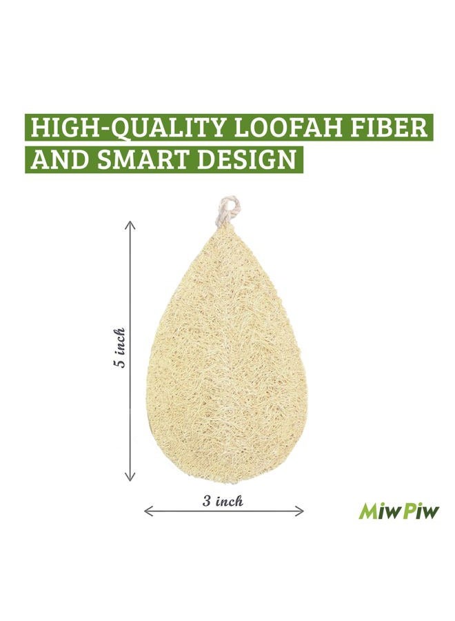 Miw Piw Natural Loofah Dish Sponge Pack 3 Vegetable Scrubber for Kitchen -100% Biodegradable Compostable Dishwashing Scouring Pad Zero Waste Plastic Free Eco Friendly Sustainable - Image 2