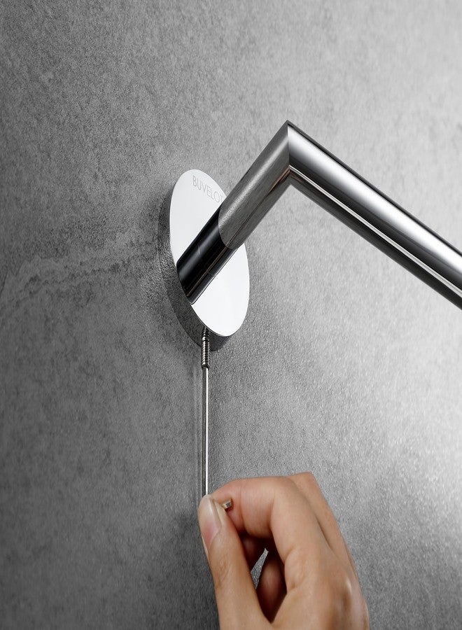 BUVELOT Towel Racks for Bathroom, Chrome Towel Bar, Wall Mounted Towel Holder, Modern Hotel Style Bath Towel Rail, Brass, 077070-CR Leo Series - Image 4
