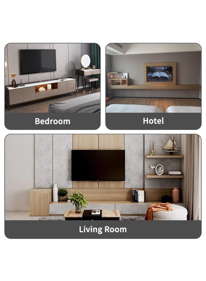 Aztech حامل تلفاز حائط مع دوران قابل للتعديل لمعظم شاشات LED LCD المسطحة من 14-24 بوصة، أقصى VESA 75x75mm إلى 100x100mm حتى 35 lbs/15kg، حامل تلفاز حائط أسود - Image 2