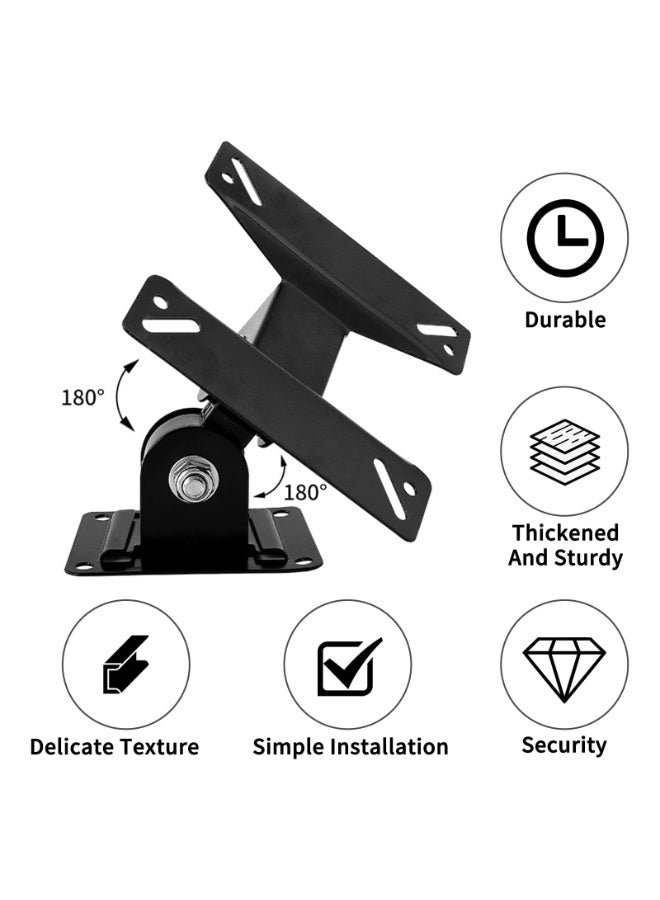Aztech حامل تلفاز حائط مع دوران قابل للتعديل لمعظم شاشات LED LCD المسطحة من 14-24 بوصة، أقصى VESA 75x75mm إلى 100x100mm حتى 35 lbs/15kg، حامل تلفاز حائط أسود - Image 3