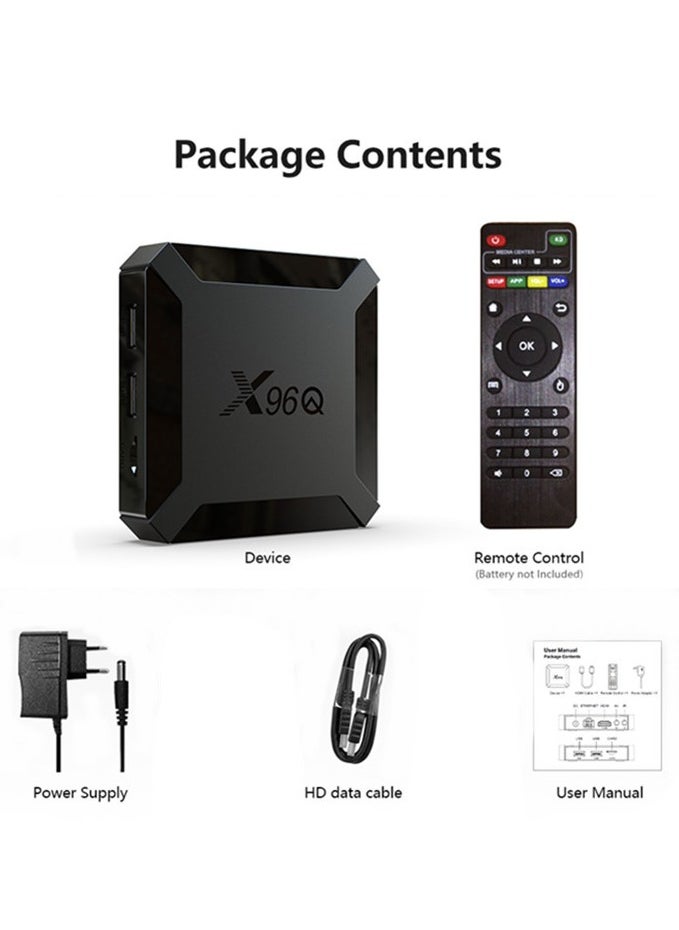 X96 - For Android10 X96Q Smart TV Box Allwinner H313 Quad Core CPU Streaming Media Players 4K 2.4G WiFi EU Plug TV Prefix - Image 1