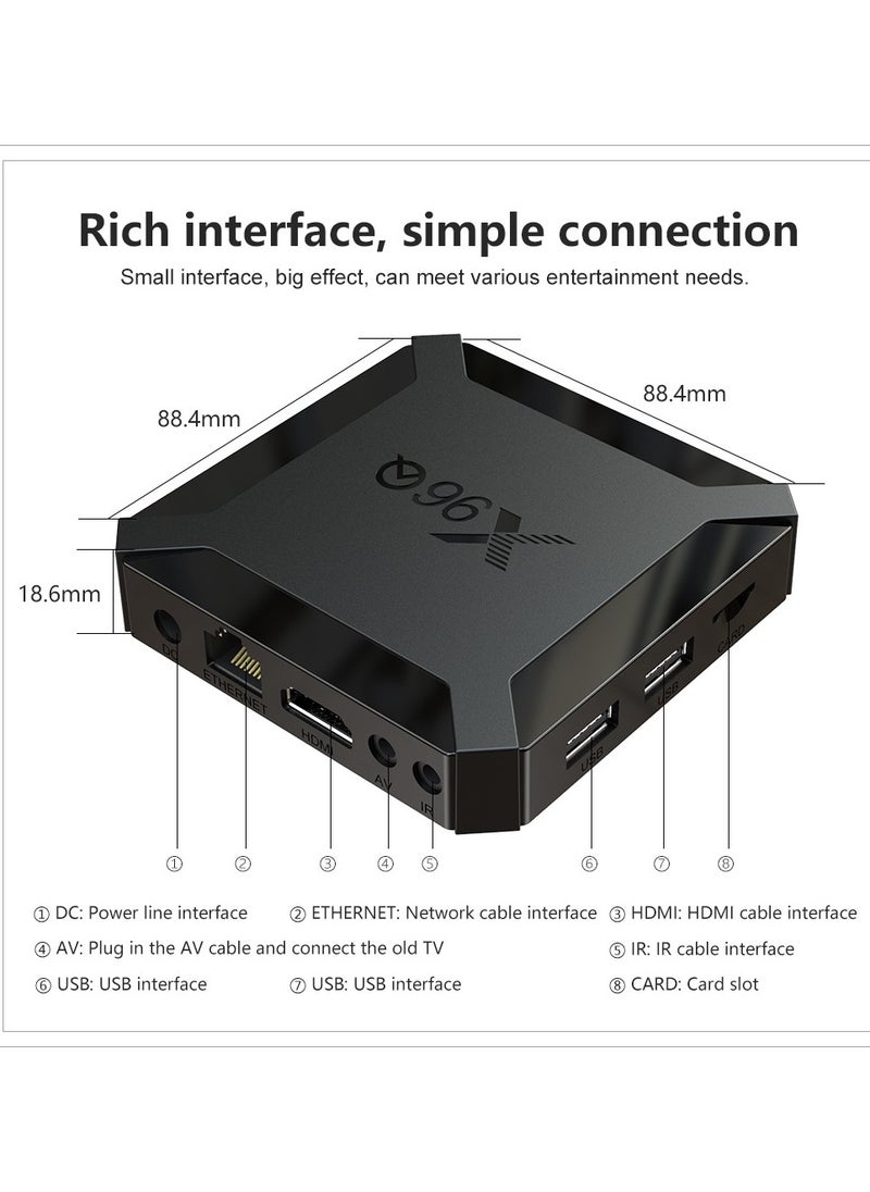 X96 - For Android10 X96Q Smart TV Box Allwinner H313 Quad Core CPU Streaming Media Players 4K 2.4G WiFi EU Plug TV Prefix - Image 1