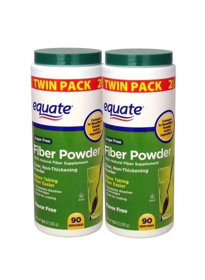 Equate مسحوق الألياف الخالي من السكر - 90 حصة، 12.3 أونصة (عبوتان)