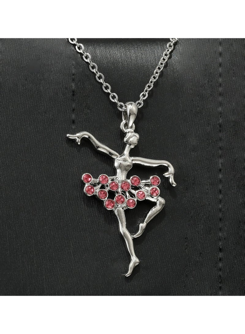 Goolsky قلادة فتاة الباليه للنساء/الفتيات – قلادة راقصة الباليه بسلسلة قصيرة، مجوهرات باندلت من سبائك، سلسلة قابلة للتعديل، هدية لعشاق الباليه/الاستخدام اليومي - Image 5