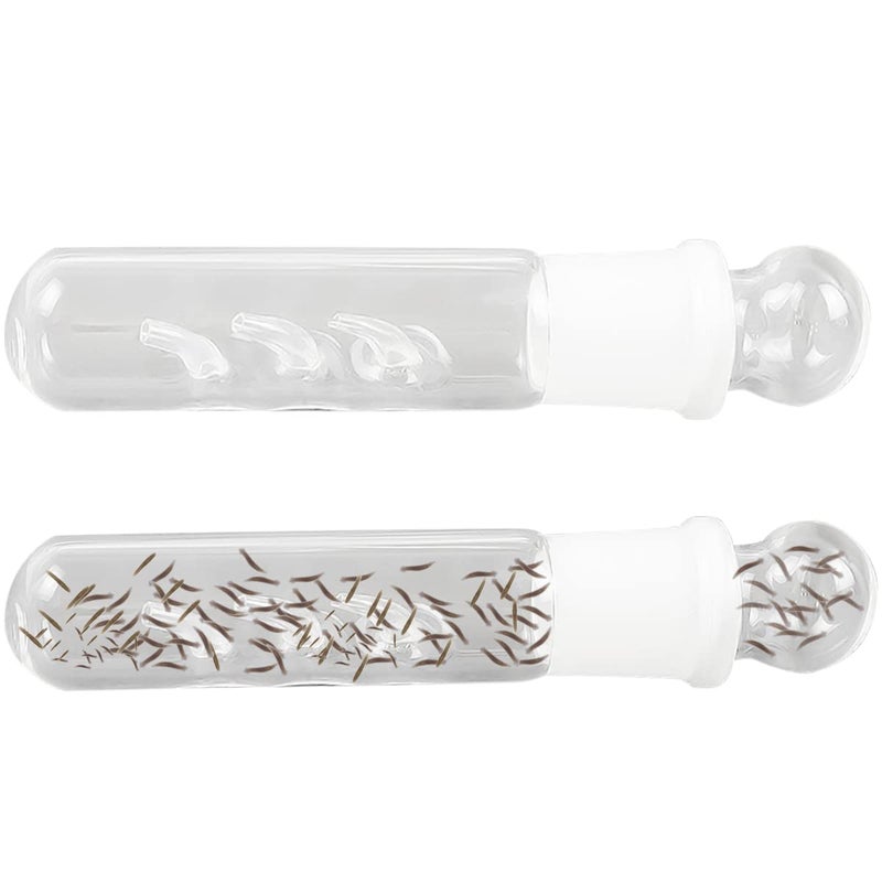 Cunguv Planaria Trap Leech Trap Flatworm Trap 3 Holes Leeches Catcher Glass Tube for Aquarium Shrimp Tank 2 Pieces - Image 1