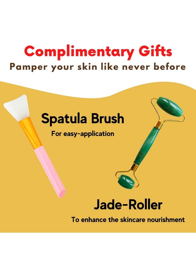 VogueNow - Jelly Face Mask For Facials 24K Gold Hydrating Brightening & Nourishing Jelly Mask With Free Jade Roller & Spatula Professional Hydrojelly Masks Vajacial Jelly Mask Powder 23 Oz Jar Face Mask - Image 1