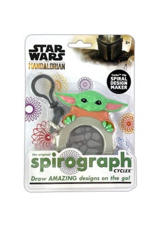Spirograph Spirograph Cyclex Clip Grogu - Disney Star Wars The Mandalorian - Baby Yoda - The Easy Way to Make Countless Amazing Designs - Rotating Stencil Wheel - Travel for Kids Ages 5 and Up  - Image 1