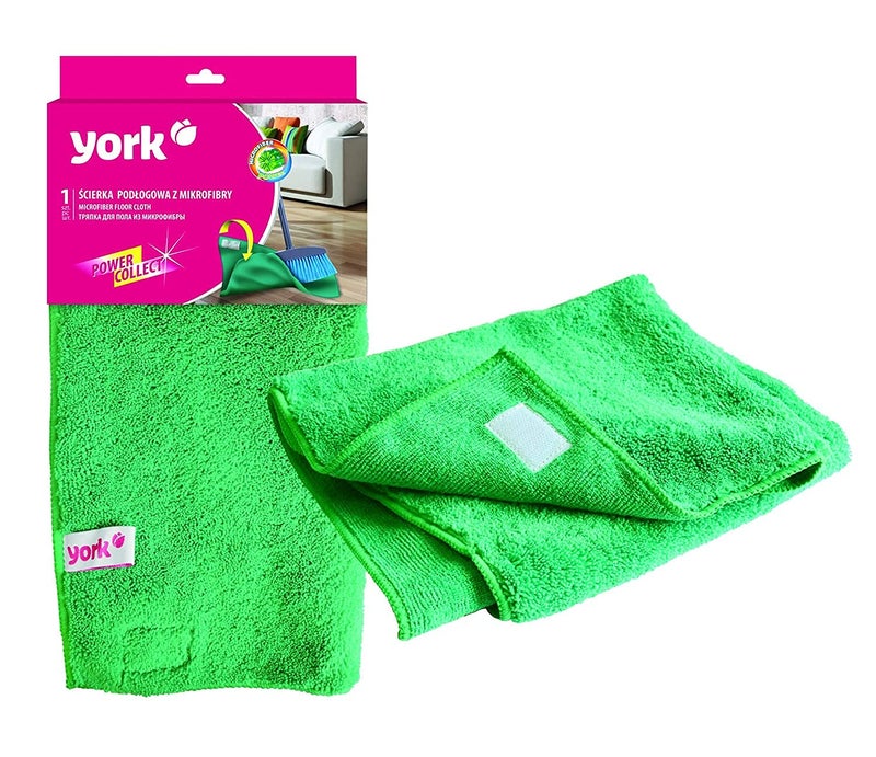York Microfiber Cloth for Car Cleaning and Detailing Floor Cleaner Kitchen Window Silverware High Absorbent NonScratch Microfiber Lint Free Color Green 50 X60 cms - Image 2
