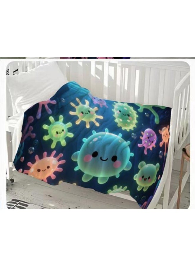 general Children's or student cartoon flannel thin blanket (warm and comfortable, suitable for sleep, games) 100cm*150cm - Image 3