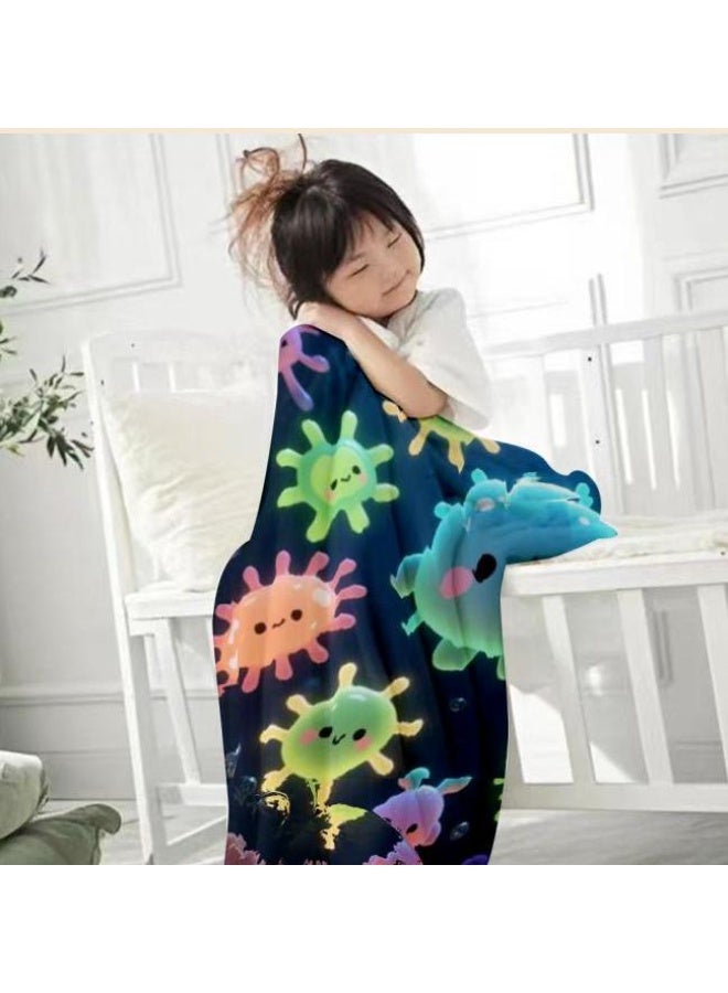 general Children's or student cartoon flannel thin blanket (warm and comfortable, suitable for sleep, games) 100cm*150cm - Image 1