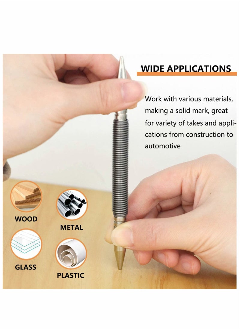 Excefore 2 Pcs Dual Head Nail Setter and Hinge Pin Punch Set, Hammerless 1/32″& 1/16″Spring Nail Set, 5000 PSI Striking Force Door Pin Removal Tool  - Image 5