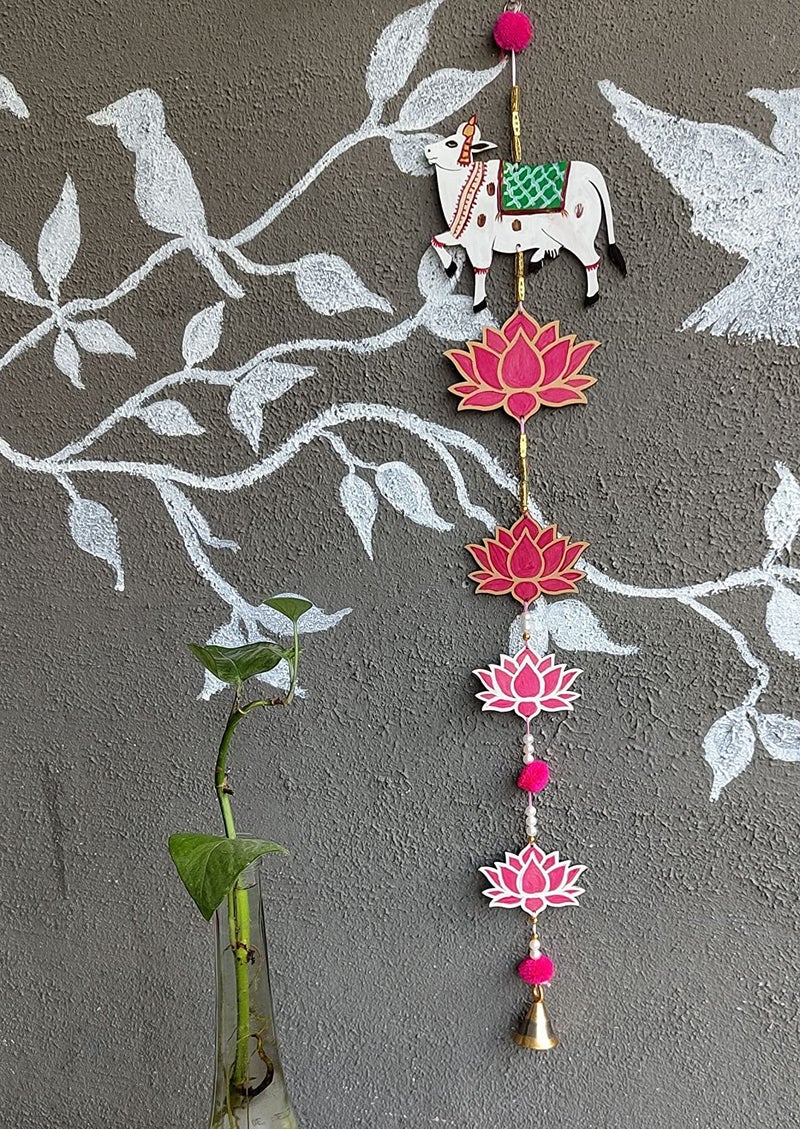 The brown box The brown box® Pichwai Painting MDF Cutouts,Pichwai Cow Cutouts,Art and Craft kit for Adults,Lotus Cutouts,Hobby kit,Wall Hanging Decor.  - Image 5