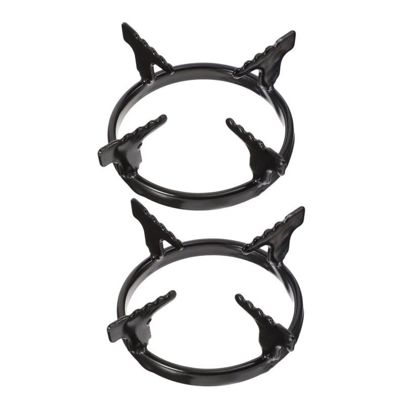 2Pcs Small Cast Iron Wok Ring Non Slip Gas Stove Rack Stand Burner Support Holder - Image 2